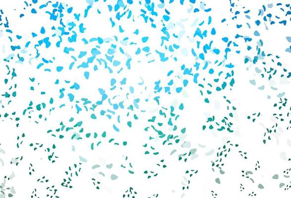 Light blue, green vector pattern with chaotic shapes.