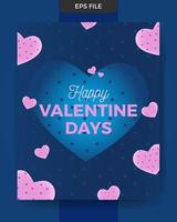 Valentine's Day Poster Promotion. Marketing promotion material. vector