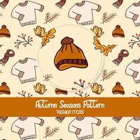 Fashion Item Autumn Season Pattern vector