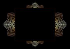 Elegant background with gold mandala frame vector