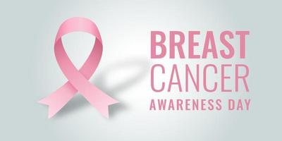 banner para el mes de concientización sobre el cáncer de mama vector