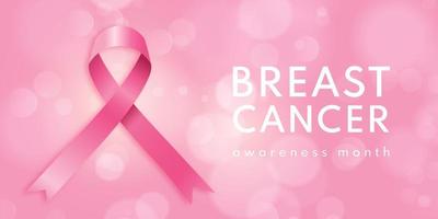 breast cancer awareness month banner design vector