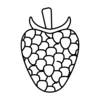 icono de vector de arte lineal fruta de frambuesa para aplicaciones y sitios web