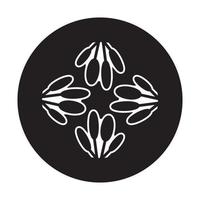 Flat vector icon cucumber slice or gherkin for apps and websites