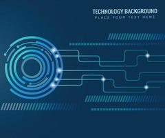 círculos de fondo de tecnología y líneas de conexión de tableros de circuitos vector