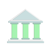 Bank building icon png