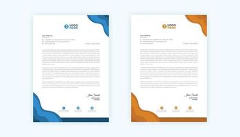 Corporate business letterhead template vector