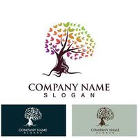 Tree logo nature design image of tree ecology element vector