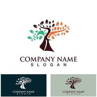 Tree logo nature design image of tree ecology element vector