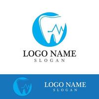 Ilustración de vector de plantilla de logotipo dental