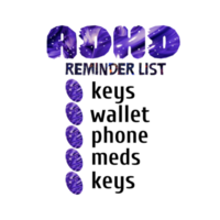 ADHD checklist, planner, note, icons, list. png