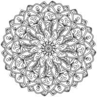 Mandala with doodle berries, coloring page with natural motives from leaves and berries in different versions vector