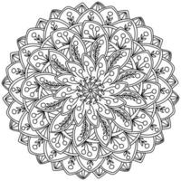 Mandala with doodle berries, coloring page with natural motives from leaves and berries in different versions vector