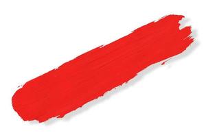 red brush and shadow isolated on a white background photo