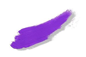 purple brush and shadow isolated on a white background photo