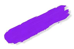 purple brush and shadow isolated on a white background photo