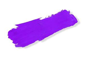 purple brush and shadow isolated on a white background photo