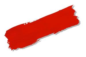 red brush and shadow isolated on a white background photo