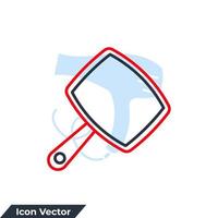 Ilustración de vector de logotipo de icono de espejo de mano. plantilla de símbolo de espejo de mano para la colección de diseño gráfico y web