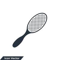 comb icon logo vector illustration. comb symbol template for graphic and web design collection