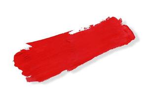 red brush and shadow isolated on a white background photo