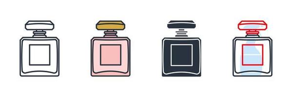 Ilustración de vector de logotipo de icono de spray de colonia. plantilla de símbolo de perfume para la colección de diseño gráfico y web