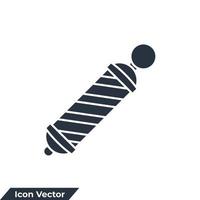 barber pole icon logo vector illustration. barber pole symbol template for graphic and web design collection