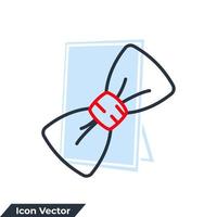 bow tie icon logo vector illustration. bow tie symbol template for graphic and web design collection