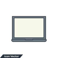 laptop icon logo vector illustration. laptop device symbol template for graphic and web design collection