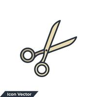 scissor icon logo vector illustration. scissor symbol template for graphic and web design collection