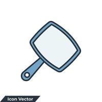 Ilustración de vector de logotipo de icono de espejo de mano. plantilla de símbolo de espejo de mano para la colección de diseño gráfico y web