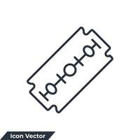 Blade razor icon logo vector illustration. razor blade symbol template for graphic and web design collection