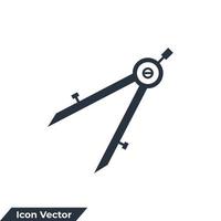 compass icon logo vector illustration. compass divider symbol template for graphic and web design collection