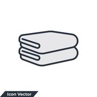 icono de toalla logo vector ilustración. plantilla de símbolo de toallas dobladas para la colección de diseño gráfico y web