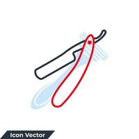 straight razor icon logo vector illustration. straight razor symbol template for graphic and web design collection