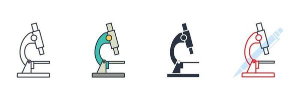 microscope icon logo vector illustration. microscope symbol template for graphic and web design collection