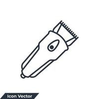 hair clipper icon logo vector illustration. Electrical hair clipper symbol template for graphic and web design collection