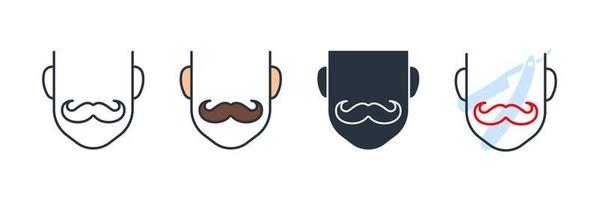 mustache icon logo vector illustration. mustache symbol template for graphic and web design collection