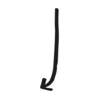diseño de ilustración de icono dibujado a mano de arte de doodle lindo de flecha para pegatinas png