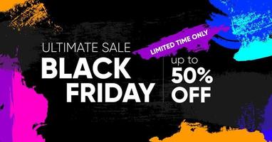 Social media Black Friday promo post template, editable social media template. Background for social media promotion sale design vector. Banner Template. Vector illustration.