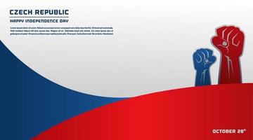 Independence Day of Czech Republic Vector Illustration, celebrate day background