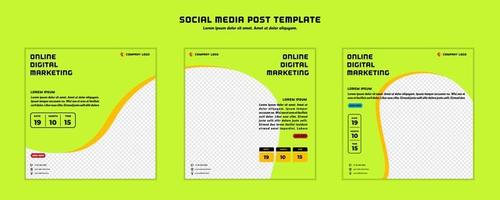 Social media post template modern design, for digital marketing online or poster marketing template vector