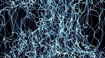 forma de partículas de electricidad azul, poder gráfico de neón futurista, ciencia tecnología energía 3d ilustración de elementos de arte abstracto, tecnología inteligencia artificial, fondo móvil del tema del ciberespacio video