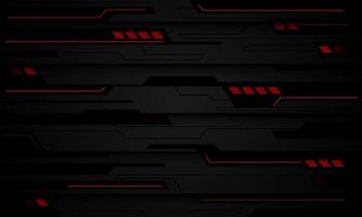 Abstract red power light energy black metallic cyber geometric design modern futuristic technology background vector