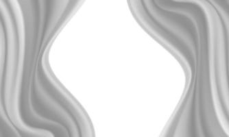 Realistic white fabric wave with blank space background luxury vector
