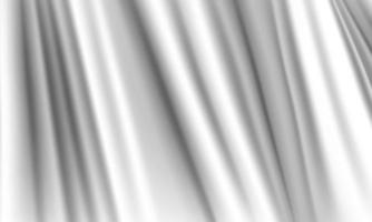 Realistic white fabric wave grey shadow background texture vector