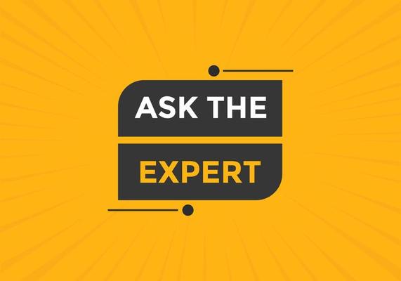 Ask the Expert button.  Ask Expert speech bubble. ask expert banner label