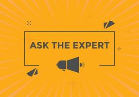 Ask the Expert button.  Ask Expert speech bubble. ask expert banner label