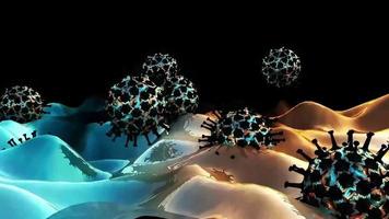3D Rendering Corona Virus Covid-19 Pandemic Waves video