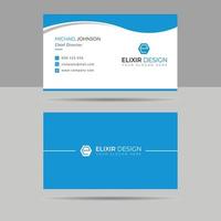 Corporate professional business card template, size 3.5x2 vector